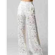 Calça Pantalona Bordada 