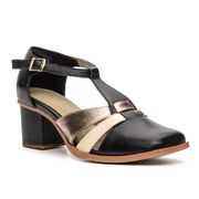 Sapato Boneca RetrÔ - Preto, Off White e Metalic - INOVAR
