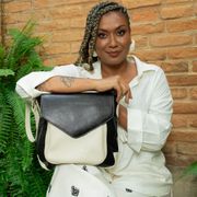 Bolsa RetrÔ - Preta e Off White - ANCESTRAL