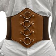 Corset Espartilho Marrom com Argolas