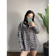 Camisão xadrez Bárbara - Preto -33590