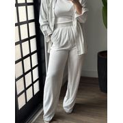 Calça Pantalona Linho Judit 3594 - Branco 