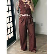 Calça Pantalona Bella 189 - Bordo 