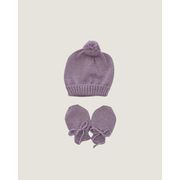 kit de Touquinha e Luvinha LIsa Lavanda