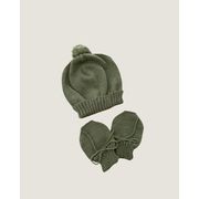 Kit de Touquinha e Luvinha Verde Plantação