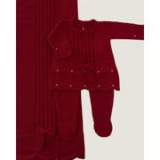 Saída Maternidade Liz Vermelho Bordô