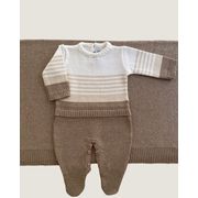 Saída Maternidade Pedro Off White com Castor e Ninive