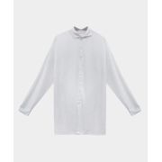 SAÍDA CAMISA OVER SIZE EM VISCOLINHO BRANCA