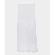 SAÍDDA LONGA CAMADAS EM TULE BRANCO