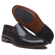 Mocassim Classic VERAS Sola de Couro Masculino Casual PRETO