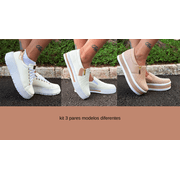 Kit 3 pares Tênis Femininos Dk Diferentes