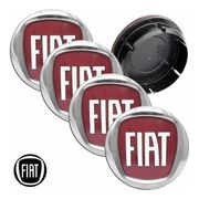 KIT 4 CALOTINHA FIAT VERMELHO ACRILICO