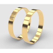 Aliancas Casamento Noivado Reta 4mm Tradicional