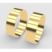 Aliancas Casamento Noivado Reta 6mm Tradicional