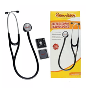 Estetoscópio Cardiológico Premium - Preto - Orthofran - Ortopedia e Hospitalar