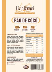 Pão de Coco Zero Glúten/Zero Leite Lívia Roncari