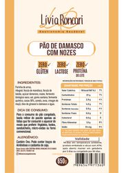 Pão de Damasco com Nozes Zero Glúten/Zero Leite Lívia Roncari
