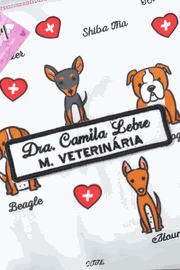 Bordado Patch Nome + Profissão