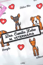Bordado Patch Nome + Profissão