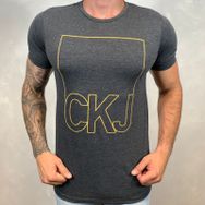 Camiseta CK Cinza Escuro DFC - Dropa Já