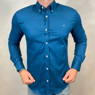 Camisa Manga Longa LCT Azul ... - Dropa Já