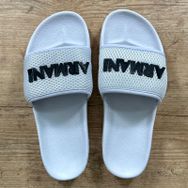 Chinelo Slide Armani Branco - Dropa Já