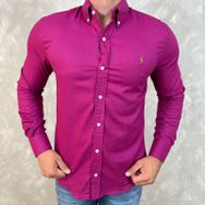 Camisa Manga Longa PRL Rosa - Dropa Já