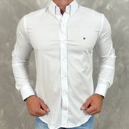 Camisa Manga Longa TH Branco - Dropa Já