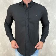 Camisa Manga Longa TH Preto - Dropa Já