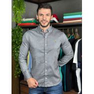 Camisa Manga Longa PRL Cinza... - Dropa Já