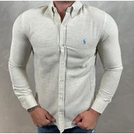 Camisa Manga Longa PRL Bege ... - Dropa Já