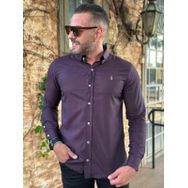 Camisa Manga Longa PRL Vinho... - Dropa Já