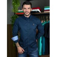 Camisa Manga Longa PRL Azul. - Dropa Já