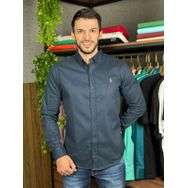 Camisa Manga Longa PRL Azul. - Dropa Já