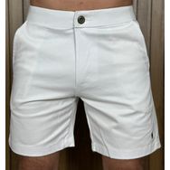 Bermuda Sarja PRL Branco. - Dropa Já