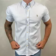 Camisa Manga Curta PRL Azul ... - Dropa Já