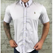 Camisa Manga Curta PRL Lilás... - Dropa Já