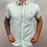 Camisa Manga Curta Linho PRL... - Dropa Já