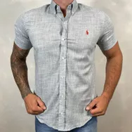 Camisa Manga Curta Linho PRL... - Dropa Já