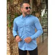 Camisa Manga Longa Ellus Azu - Dropa Já