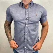 Camisa Manga Curta PRL Azul⭐... - Dropa Já