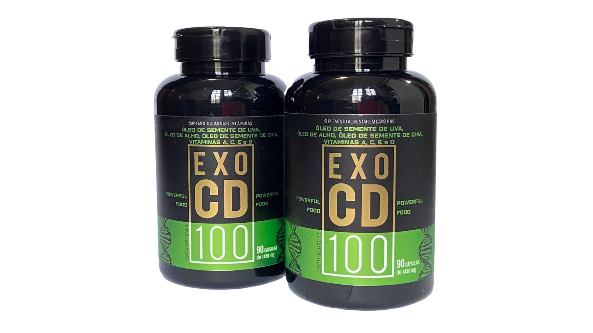 2 frascos de Suplemento alimentar EXO CD 100 - 100% Natural - Aumenta a imunidade - 180 cápsulas 
