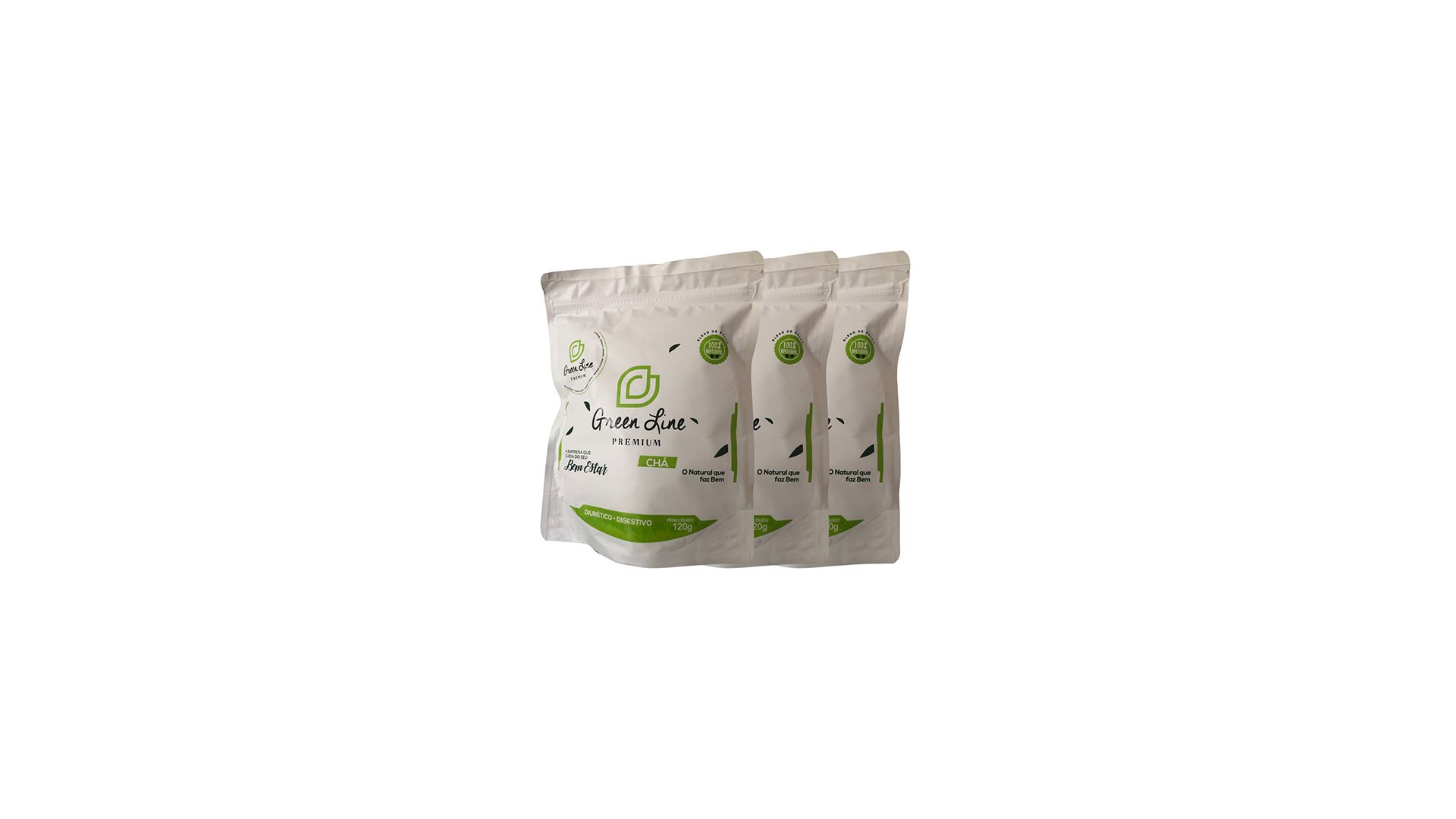 Cha Diuretico e Digestivo Green Line 120g 3 Pacotes