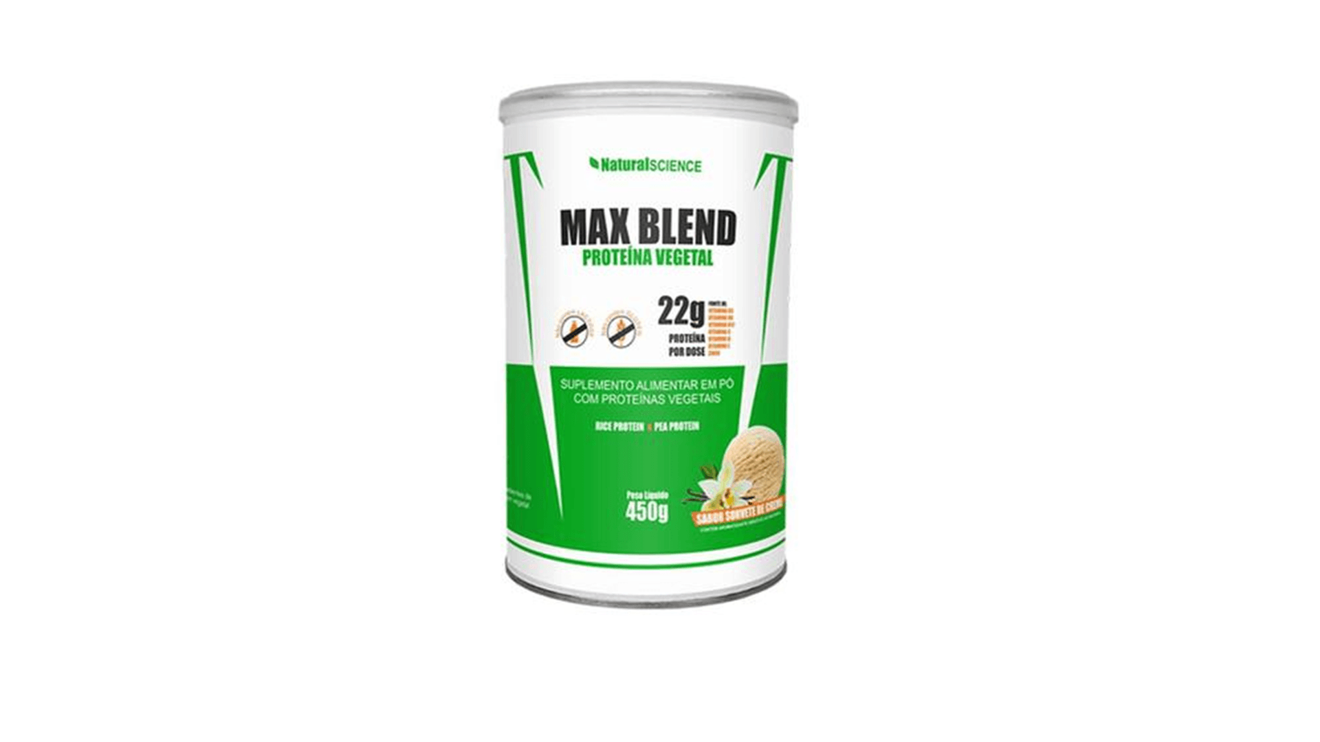 Max Blend Proteína Vegetal Sorvete Creme 450g