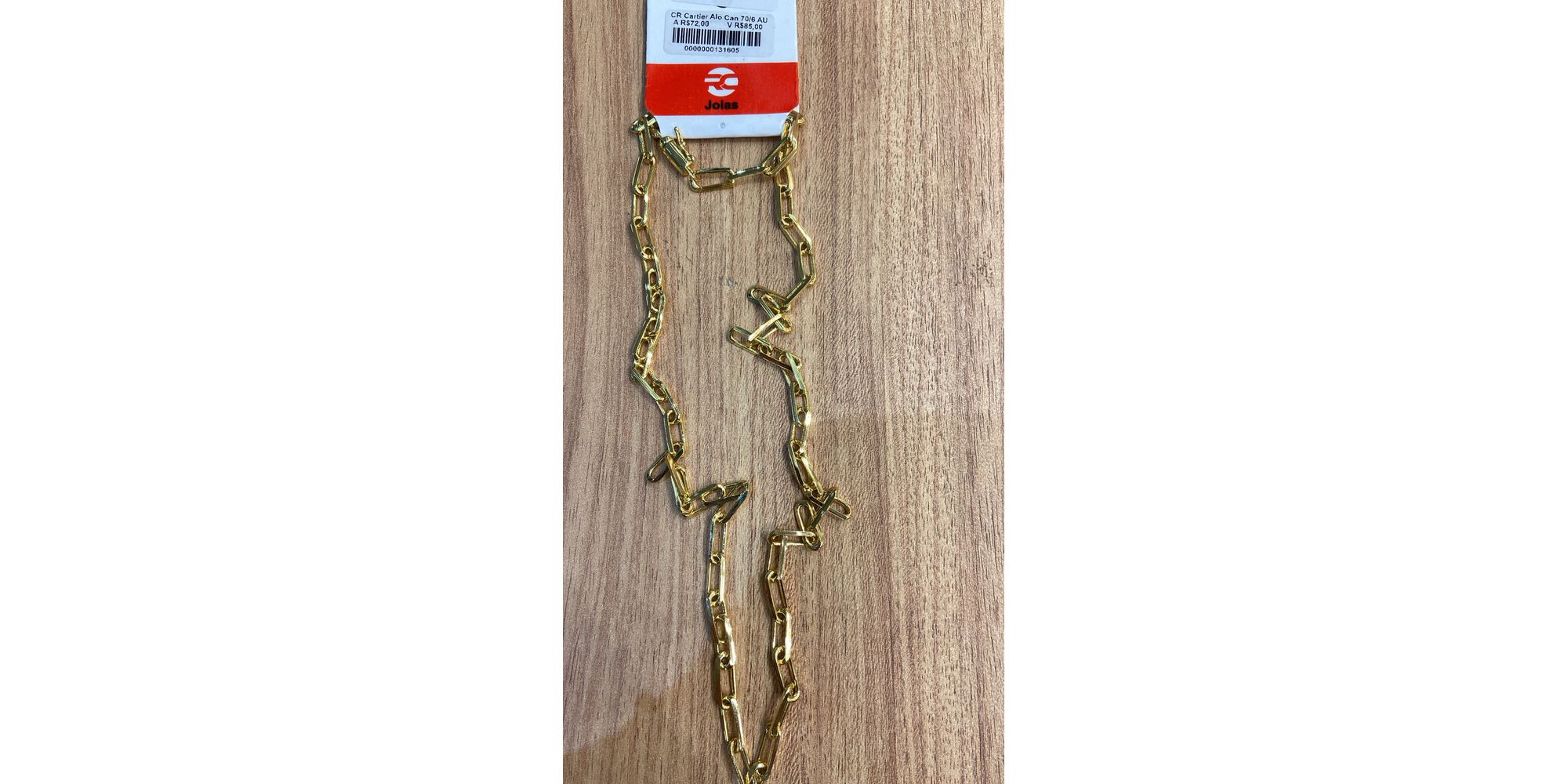 Corrente Cartier Aloganda Fecho Canhão Banhado A Ouro 18K