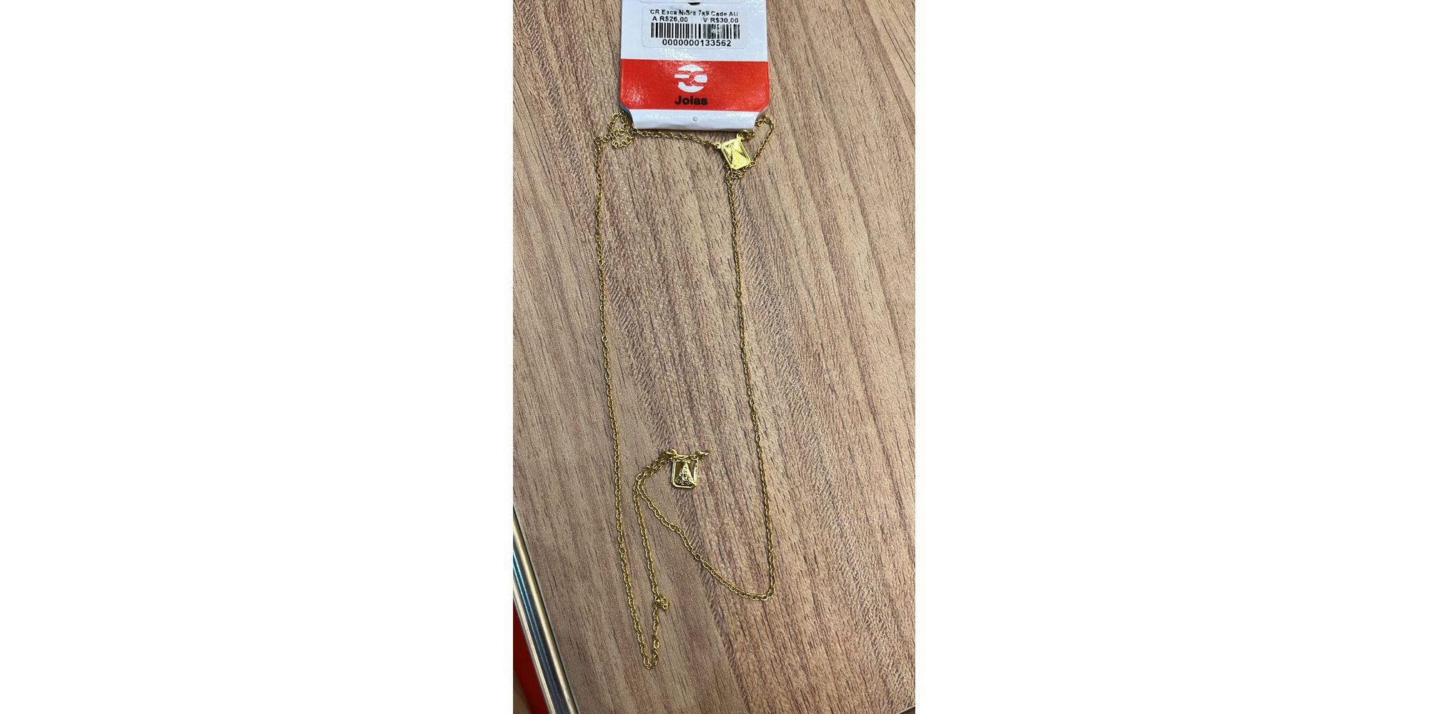 Corrente Escapulário Nossa Senhora 7x9 Cadeado Banhado A Ouro 18k