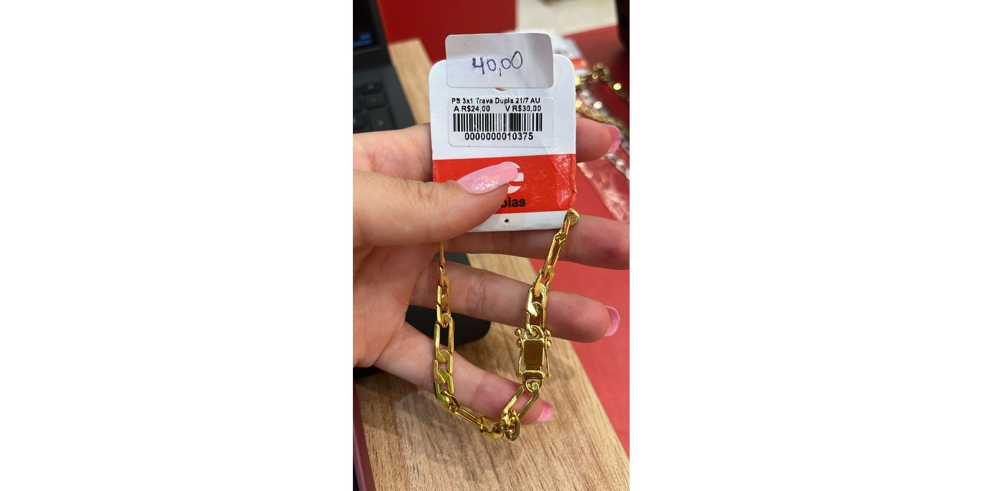 Pulseira 3x1 Fecho Gaveta Trava Dupla Banhado A Ou... - RC JOIAS BY RUDI