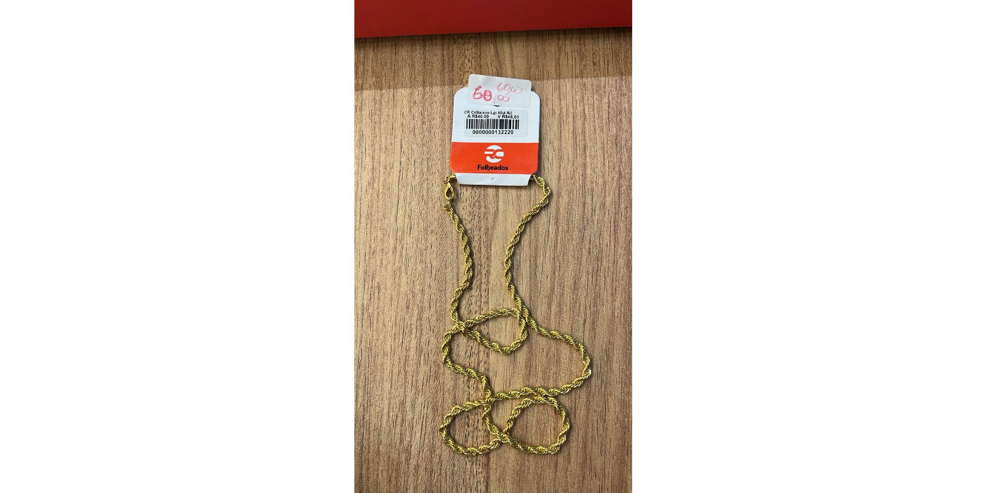 Corrente Cordão Baiano Fecho Lagosta Banhado A Ouro 18k