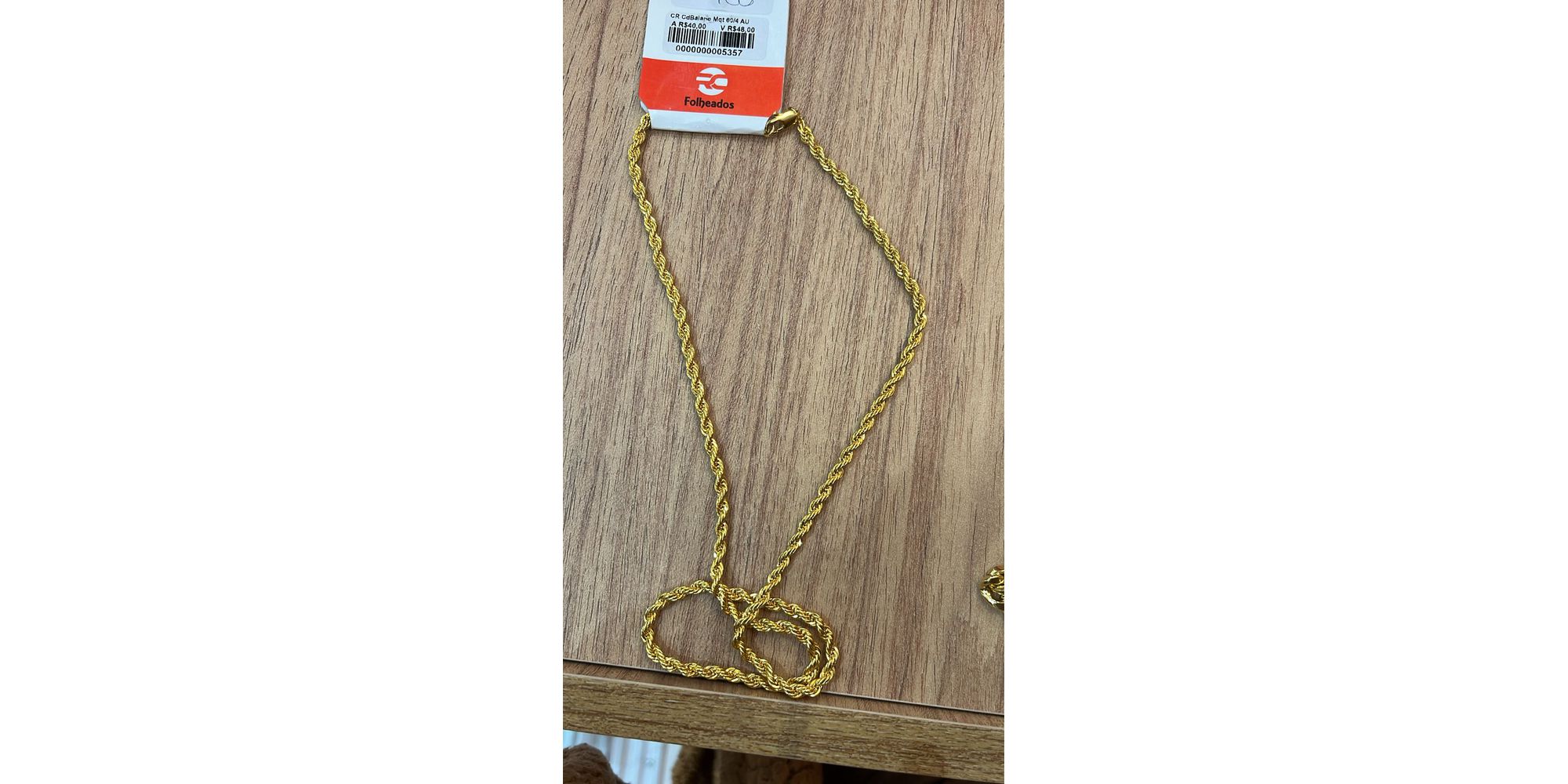 Corrente Cadeado Baiano Fecho Mosquetinho Banhado A Ouro 18k