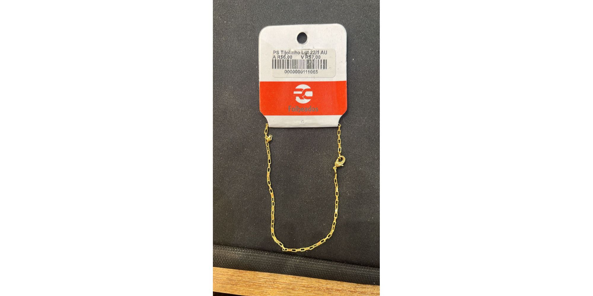 Pulseira Tijolinho Fecho Lagosta Banhado A Ouro 18k